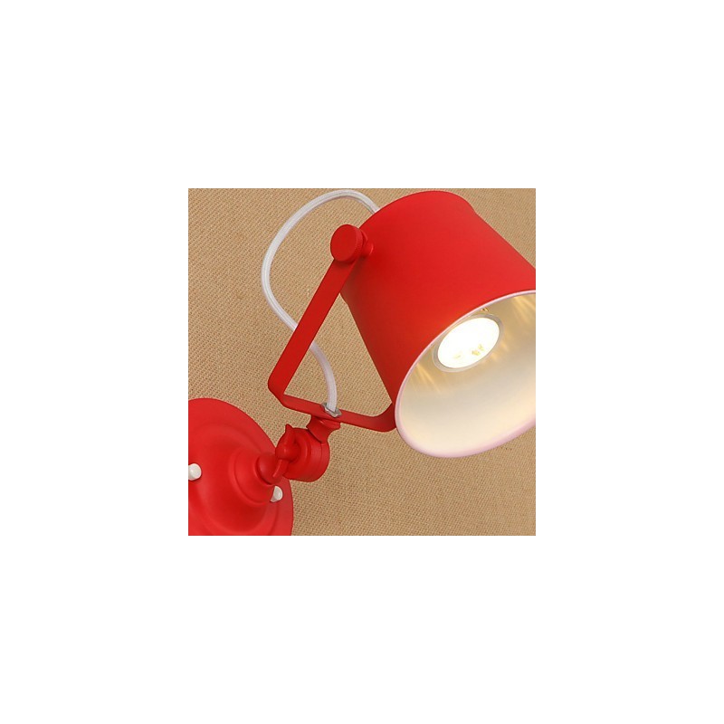 Applique da parete country retrò regolabile con braccio oscillante e protezione occhi, 5 W