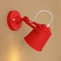 Applique da parete country retrò regolabile con braccio oscillante e protezione occhi, 5 W