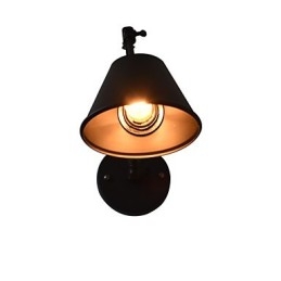 Applique da parete LED in ferro nero con spada laser