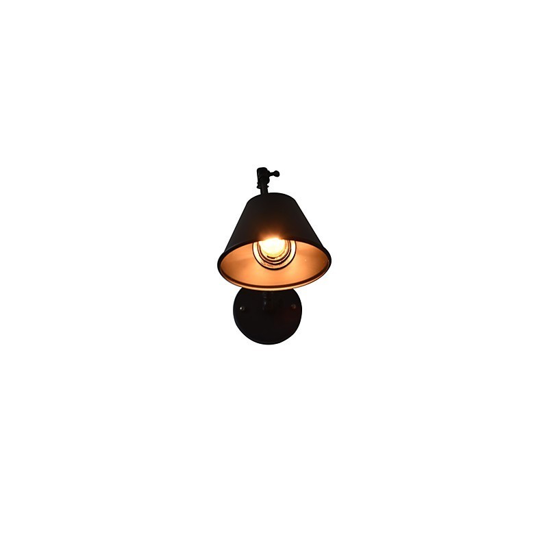Applique da parete LED in ferro nero con spada laser