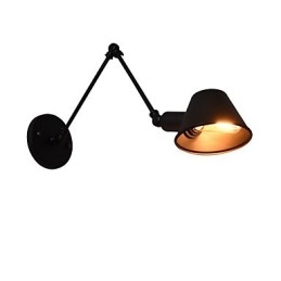 Applique da parete LED in ferro nero con spada laser