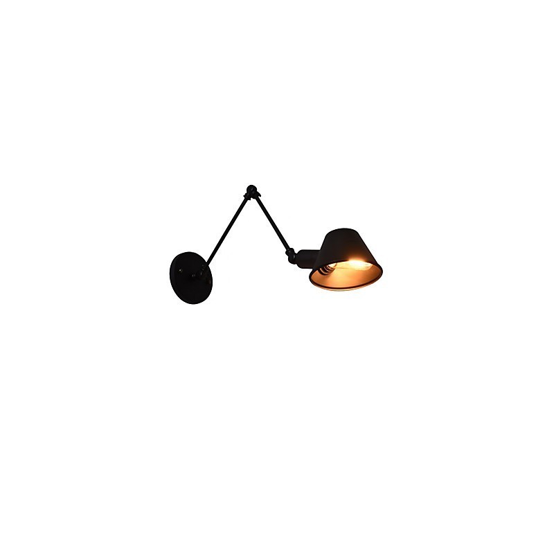 Applique da parete LED in ferro nero con spada laser