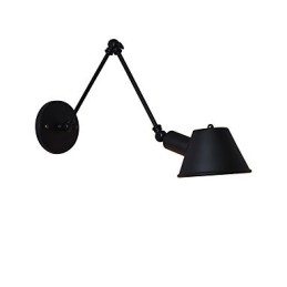 Applique da parete LED in ferro nero con spada laser