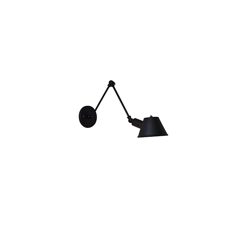 Applique da parete LED in ferro nero con spada laser
