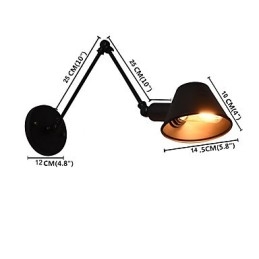 Applique da parete LED in ferro nero con spada laser