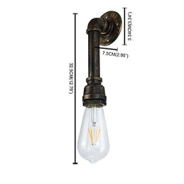 Applique da parete LED rustica classica in ottone antico