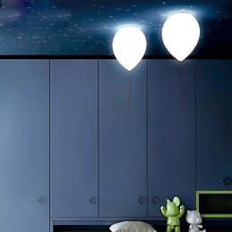 15*Plafoniera a cupola creativa contemporanea con palloncino, 3 luci E12/E14