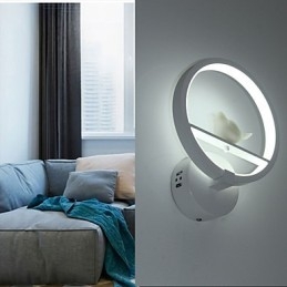 Applique da parete LED moderna con braccio oscillante, luce ambientale, finitura verniciata