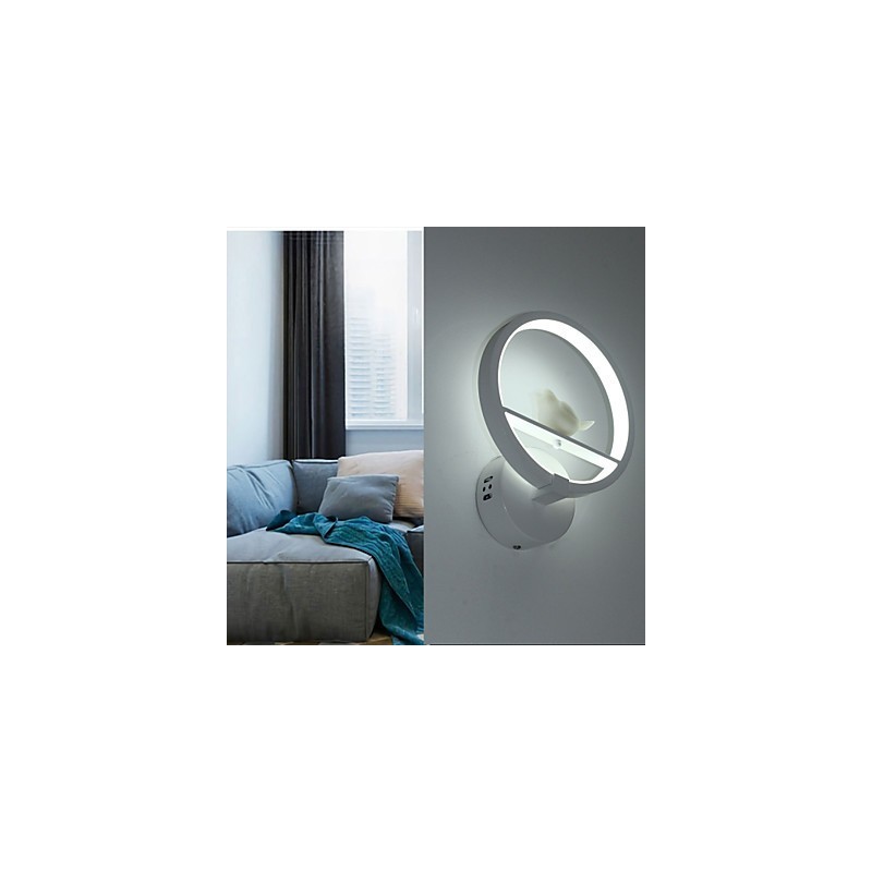 Applique da parete LED moderna con braccio oscillante, luce ambientale, finitura verniciata