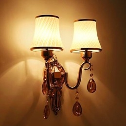 Applique da parete LED moderna contemporanea galvanizzata con cristallo, protezione occhi