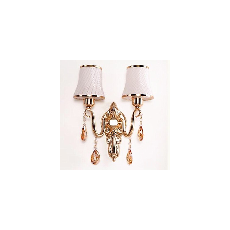 Applique da parete LED moderna contemporanea galvanizzata con cristallo, protezione occhi