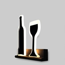 Applique da parete moderna contemporanea con luce ambientale LED integrato 10 W
