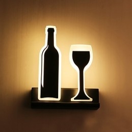 Applique da parete moderna contemporanea con luce ambientale LED integrato 10 W
