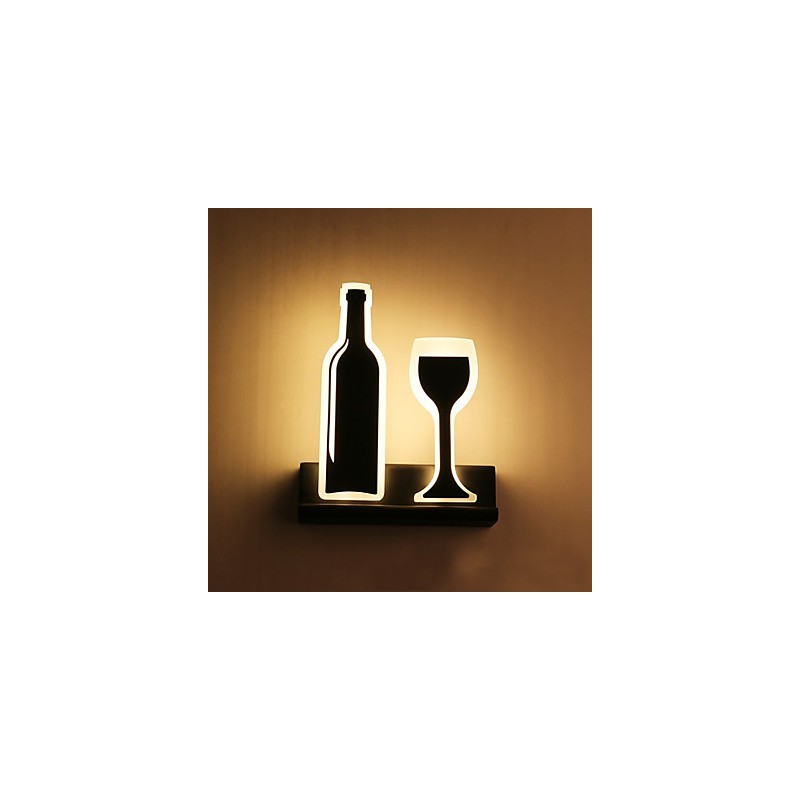 Applique da parete moderna contemporanea con luce ambientale LED integrato 10 W