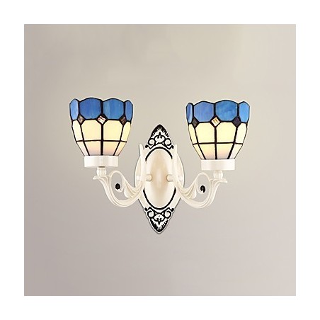 Applique da parete rustica stile Lodge, downlight, 2 lampadine E26/E27