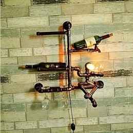 Applique da parete moderna contemporanea con luce ambientale, finitura galvanizzata, 12 V, 60 cm