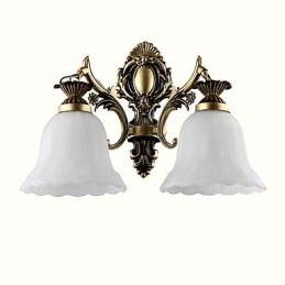 Applique da parete moderna contemporanea finitura pitturata 2 lampadine E26/E27 40 cm