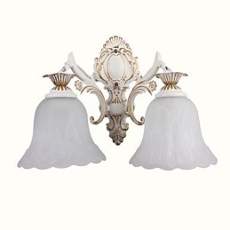 Applique da parete moderna contemporanea finitura pitturata 2 lampadine E26/E27 40 cm