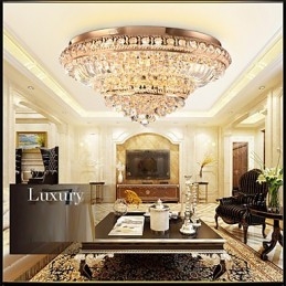Plafoniera a filo in cristallo LED 60 cm