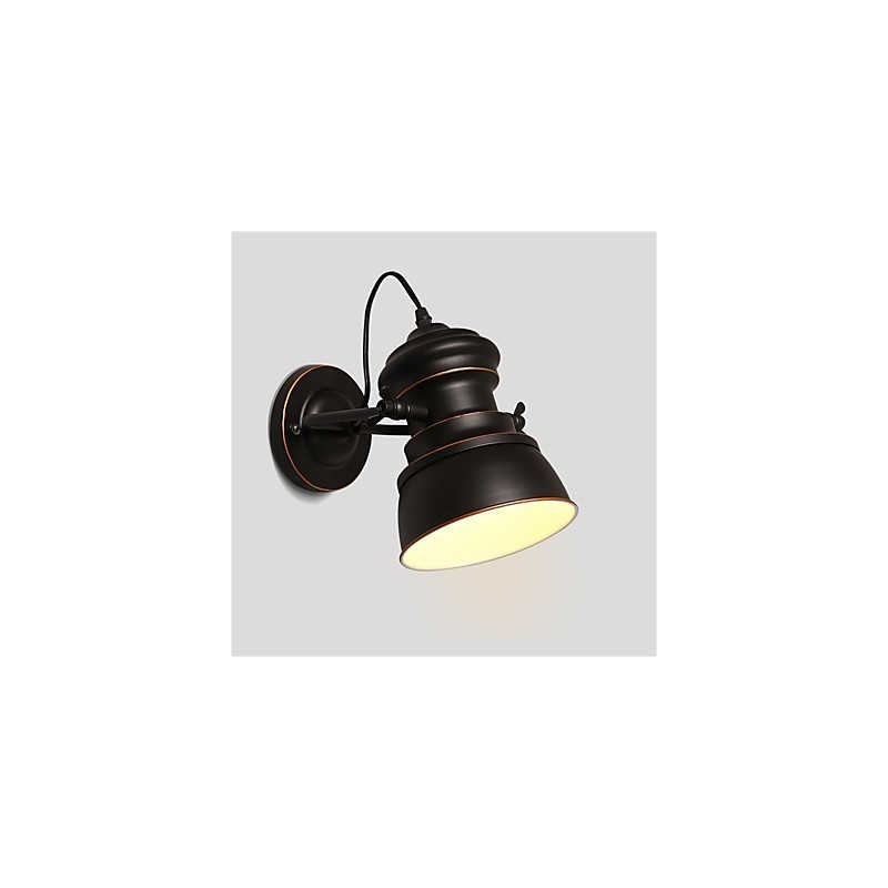 Applique da parete industriale vintage in metallo E26/E27 60 W