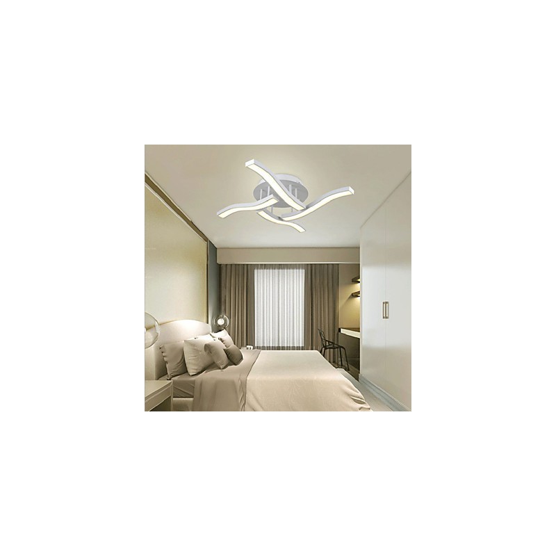 Plafoniera a filo LED integrato bianca 80 cm