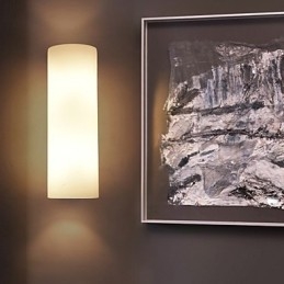 Applique da parete moderna contemporanea in vetro e metallo, 1 lampadina E26/E27