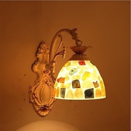 Applique da parete in vetro E27 1 lampadina 15x26x35 cm