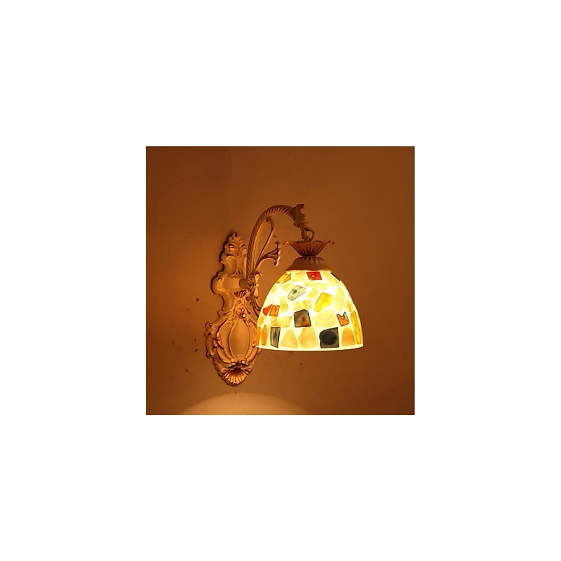 Applique da parete in vetro E27 1 lampadina 15x26x35 cm