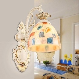 Applique da parete in vetro E27 1 lampadina 15x26x35 cm