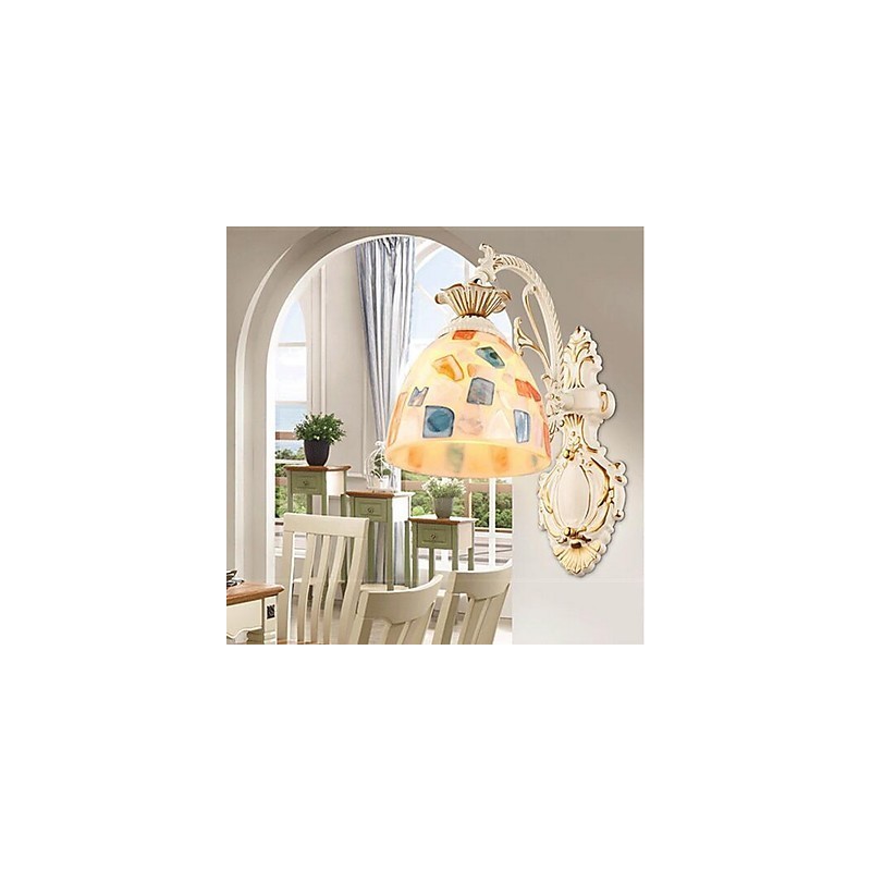 Applique da parete in vetro E27 1 lampadina 15x26x35 cm