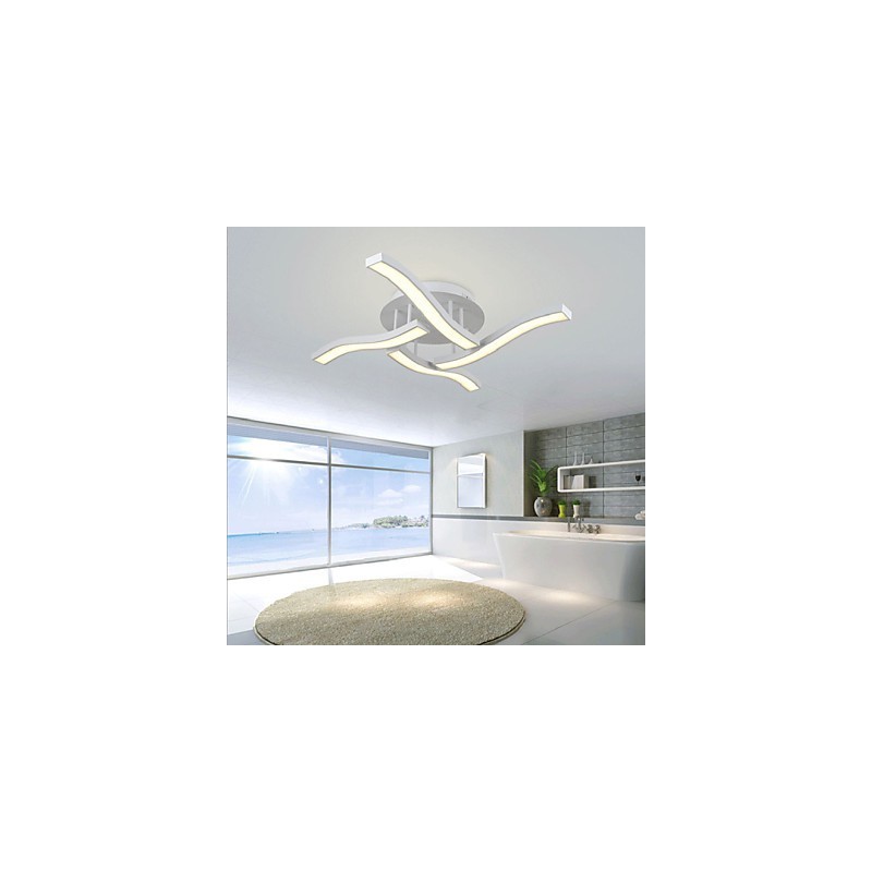 Plafoniera a filo LED integrato bianca 80 cm