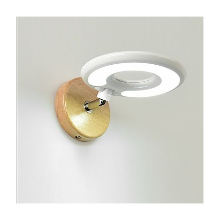 Applique da parete LED moderna con decorazione in legno/bambù 6 W 21 x 10 x 21 cm