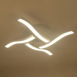 Plafoniera a filo LED integrato bianca 80 cm