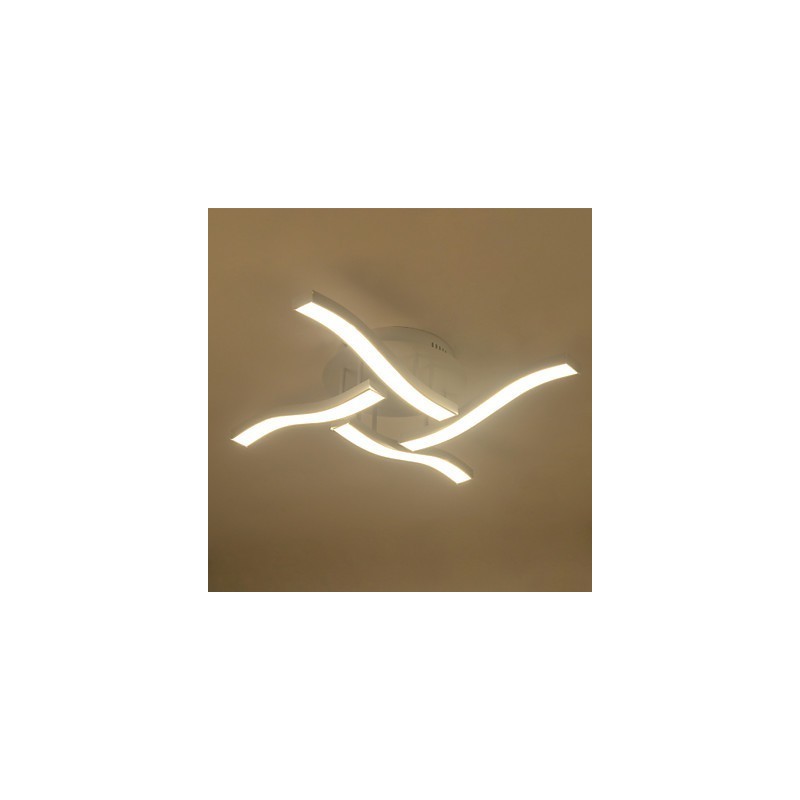 Plafoniera a filo LED integrato bianca 80 cm