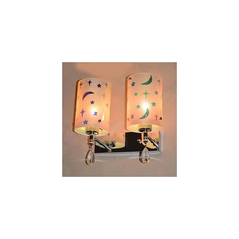Applique da parete moderna contemporanea a 2 luci E27 23x26 cm