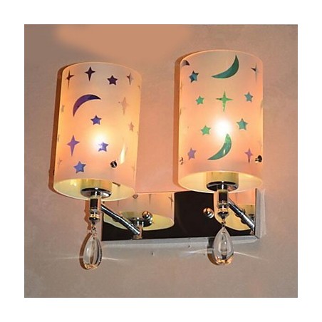 Applique da parete moderna contemporanea a 2 luci E27 23x26 cm