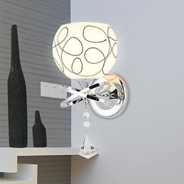 Applique da parete moderna contemporanea uplight in vetro e metallo E27 20x30 cm