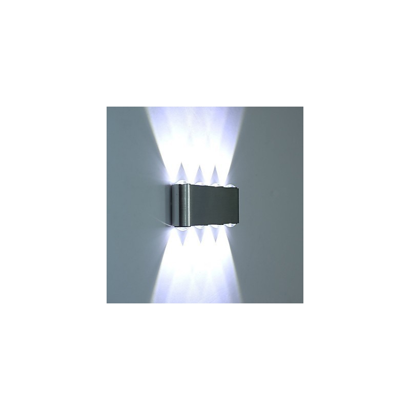 Applique da parete LED moderna in alluminio finitura spazzolata 19 x 3 x 7 cm