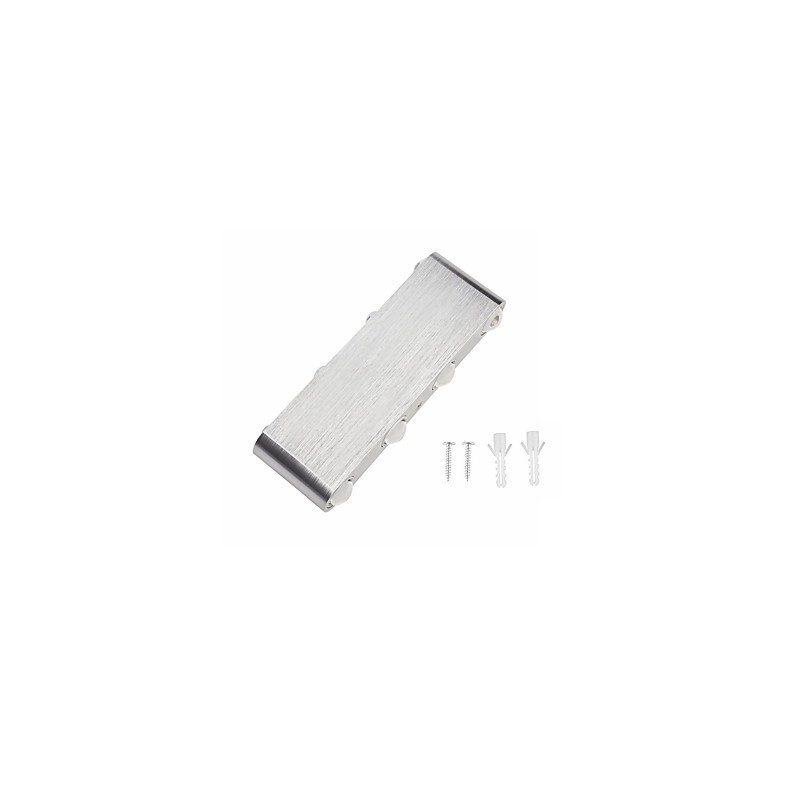 Applique da parete LED moderna in alluminio finitura spazzolata 19 x 3 x 7 cm
