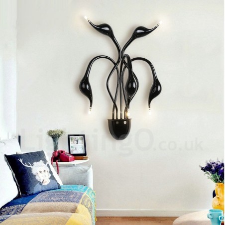 Applique da parete Swan Head moderna contemporanea multicolore luce ambientale
