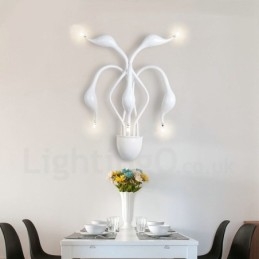 Applique da parete Swan Head moderna contemporanea multicolore luce ambientale