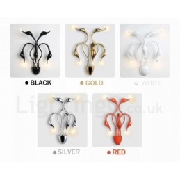 Applique da parete Swan Head moderna contemporanea multicolore luce ambientale