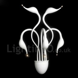 Applique da parete Swan Head moderna contemporanea multicolore luce ambientale