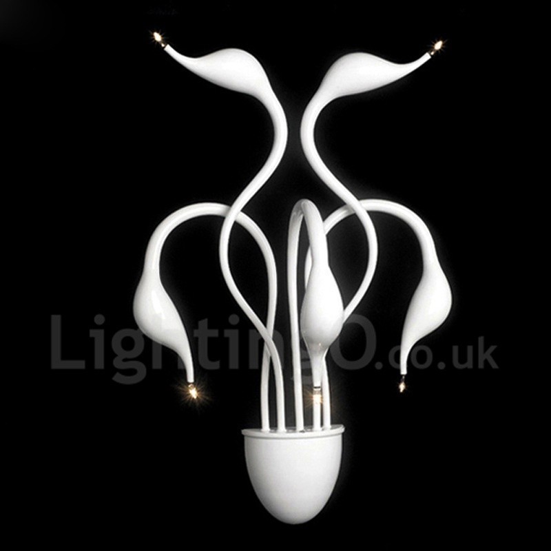 Applique da parete Swan Head moderna contemporanea multicolore luce ambientale