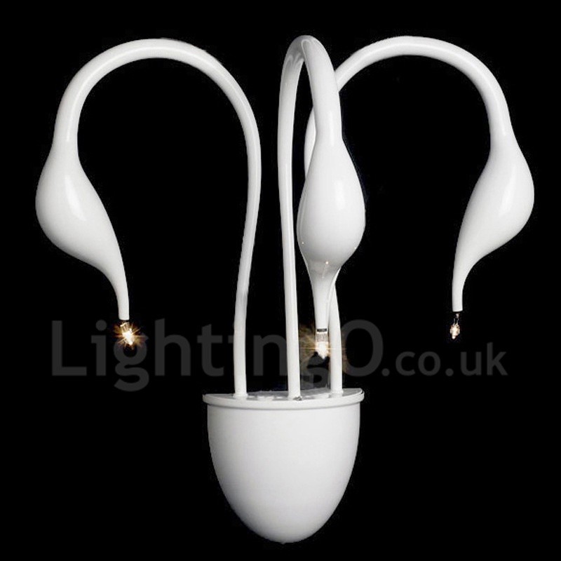Applique da parete Swan Head moderna contemporanea multicolore luce ambientale