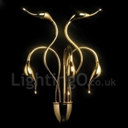 Applique da parete Swan Head moderna contemporanea multicolore luce ambientale