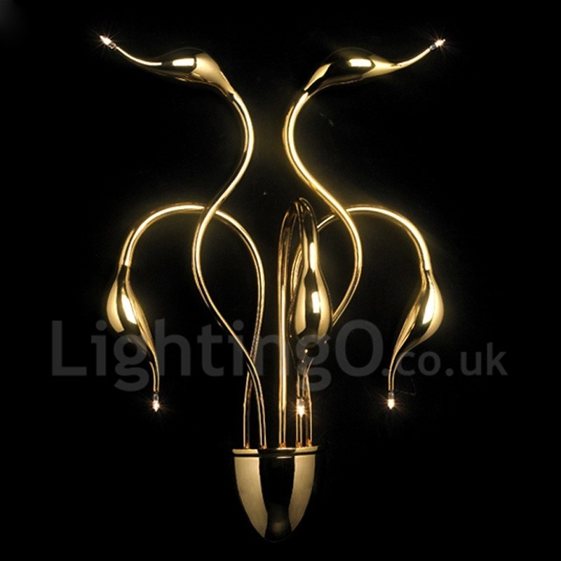 Applique da parete Swan Head moderna contemporanea multicolore luce ambientale