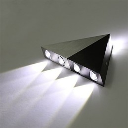Applique da parete LED triangolare in alluminio, luce su e giù, 23,5 x 11,7 cm
