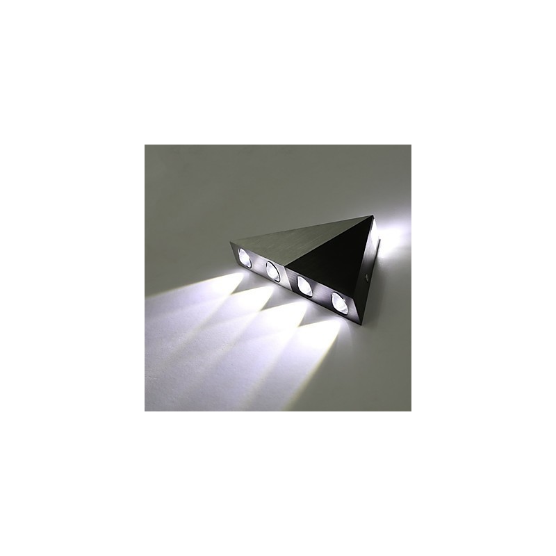 Applique da parete LED triangolare in alluminio, luce su e giù, 23,5 x 11,7 cm