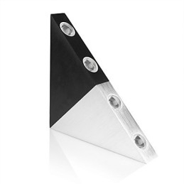 Applique da parete LED triangolare in alluminio, luce su e giù, 23,5 x 11,7 cm